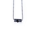 Cross Barrel Designer Necklace - Silber