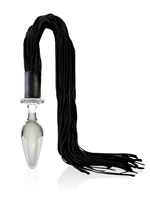 Icicles No. 49 - Glass Anal Plug with Flogger Tail