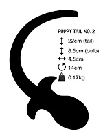 Puppy Tail No 2 - Silicone Anal Plug - Black