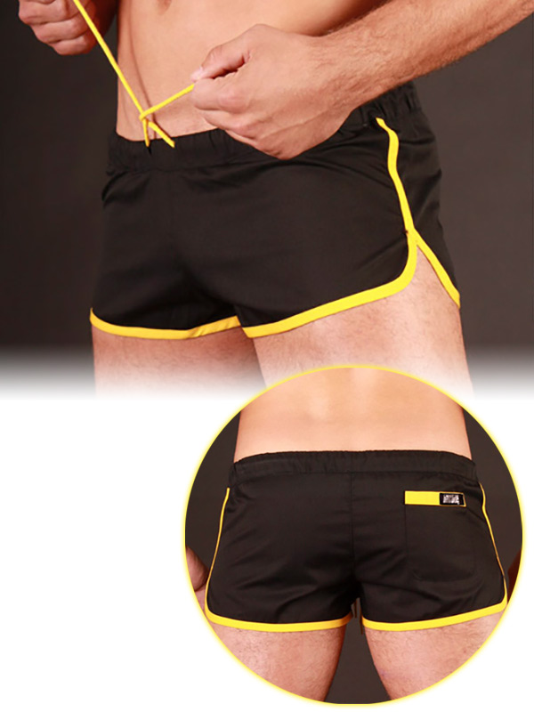 Gym Short - Black/Yellow