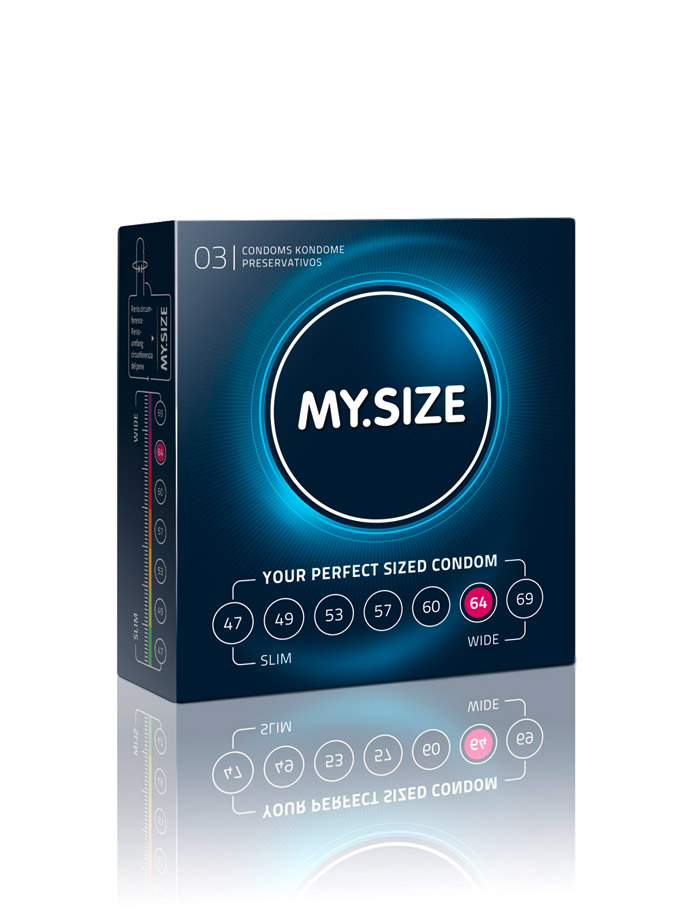 3 x MY.SIZE Condoms - Size 64