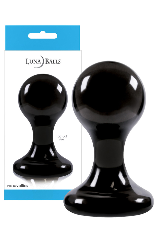 Luna Balls Anal Plug Black Medium
