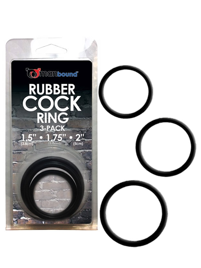 Manbound Rubber Cock Ring 3 Pack