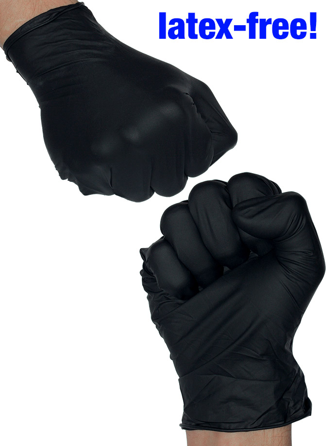 10 Stck Nitril Handschuhe schwarz (latexfrei)