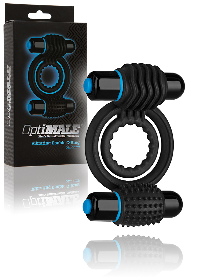 OptiMALE - Vibrating Double C-Ring - Black