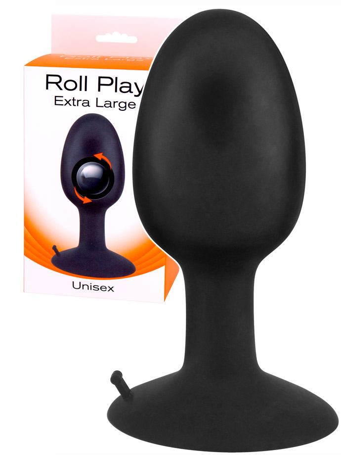 Roll Play Anal Plug Black - Extra Large