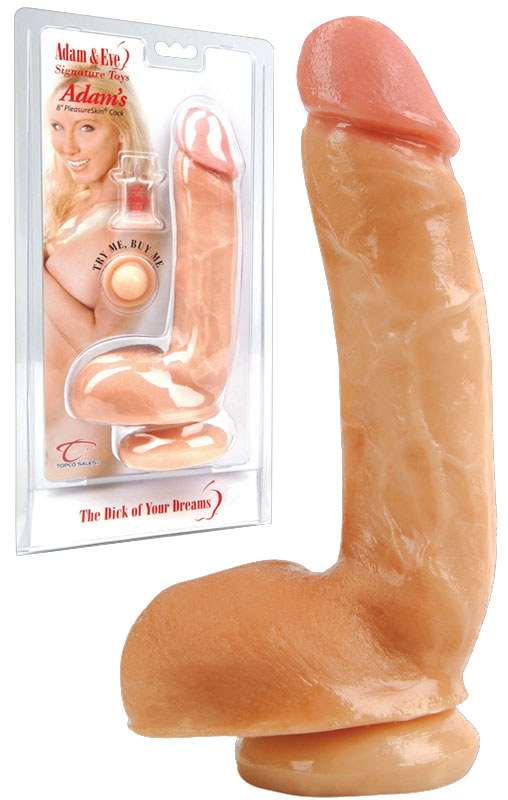 Adams 8 inch PleasureSkin Cock - flesh