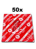 50 x London Condoms - Red with strawberry flavor