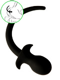Puppy Tail No 2 - Silicone Anal Plug - Black